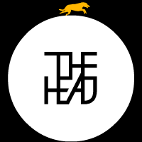THEHEAD logo is a circle.